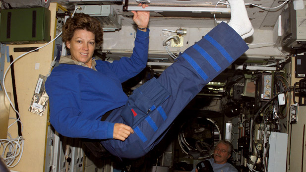Astronaut Eileen Collins in space