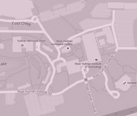 Rose-Hulman campus map.