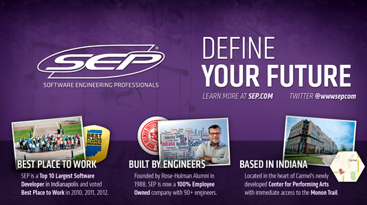 Promotional image for Software Engineering Professionals with purple background.