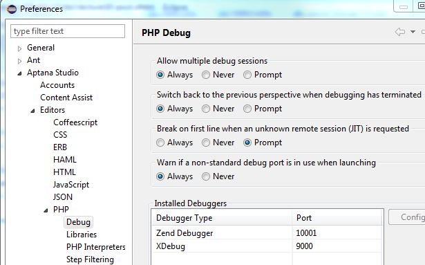 interpreter configuration