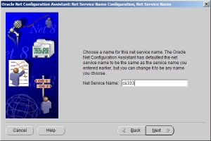 Step 17: Net Service Name