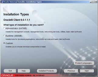 Step 3: Installation Types