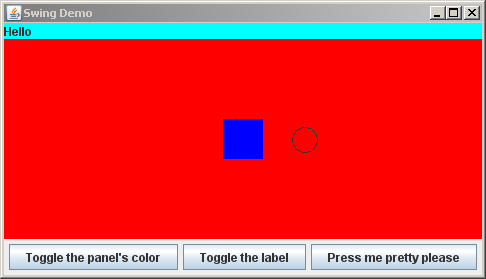 Another shape (here, a filled blue rectangle) appears on the red panel