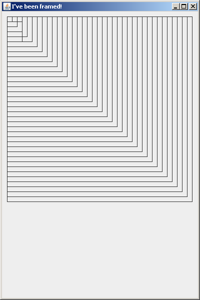 Stage 3: Many rectangles appears on the frame