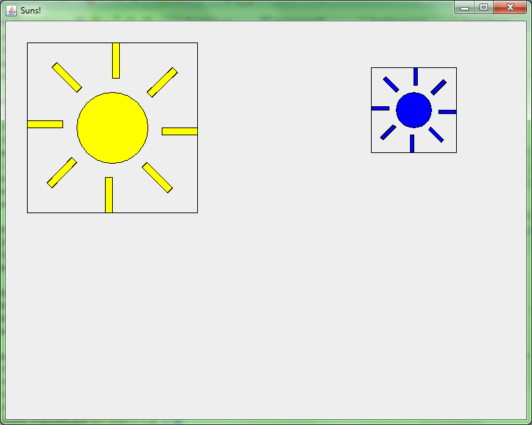 With guide rectangles to verify sun positioning is correct