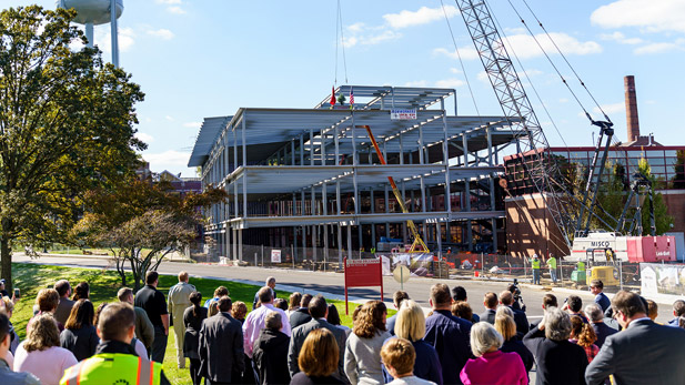 Architectural rendering of the new academic building