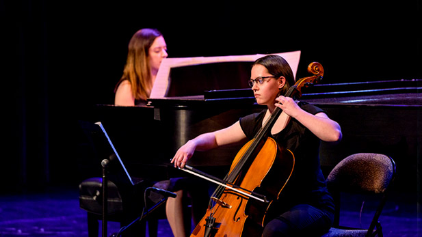 Students performing on stage during Engineers in Concert.