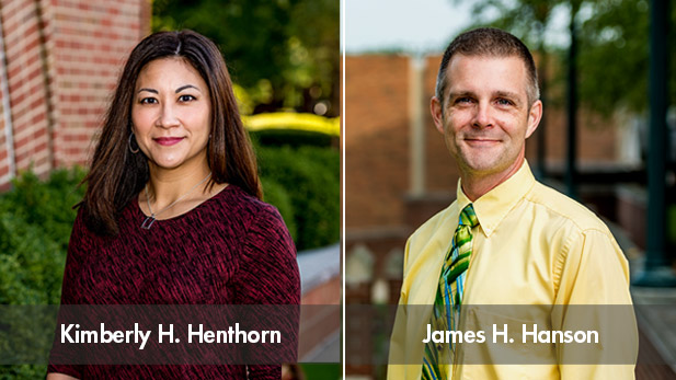Images of Kim Henthorn and James H. Hanson on Rose-Hulman's campus.