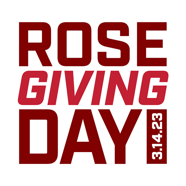 Rose Giving Day Logo with the date 3.14.23