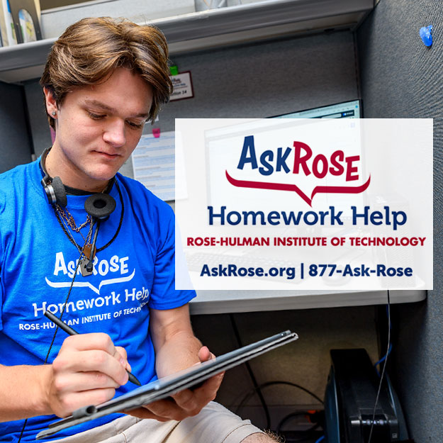 Ask Rose student tutors work in the call center.