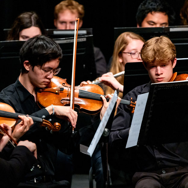 Rose-Hulman students perform in the Engineers in Concert performance at Hatfield Hall Theatre.