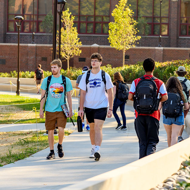 Rose-Hulman students on campus during first day of classes 2024.